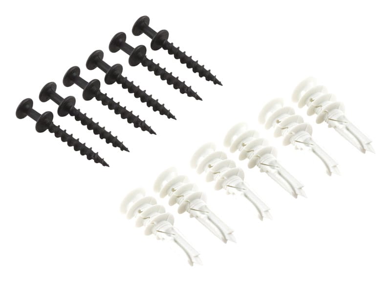 Hangman BCDSS6 Bear Claw White Self-Drilling Wall Hangers w/Anchors 100 lb 6 each