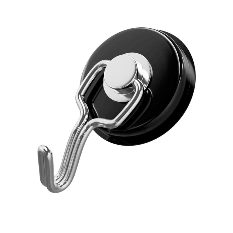 Magnet Source 07580 .29 in. L X 1.5 in. W Black Rotating Magnetic Hook 65 lb. pull 1 pc