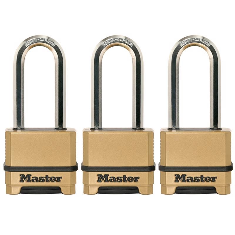Master Lock M175TRILJHC 2 in. W Brass 3-Digit Combination Combination Padlock
