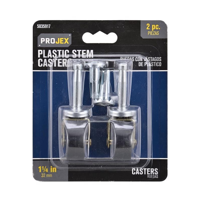 Projex 9557/ACE 1-1/4 in. D Swivel Plastic Caster 40 lb 2 pk