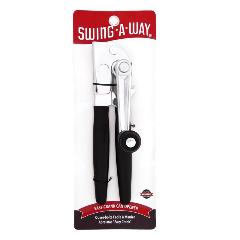 Swing-A-Way 6090 Black Stainless Steel Manual Can Opener