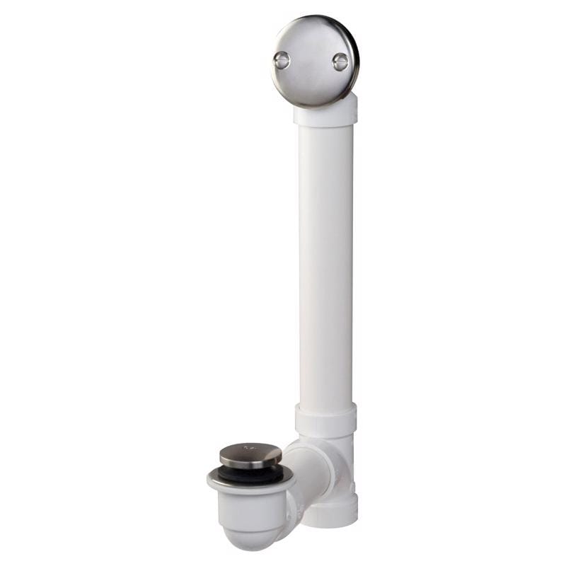 Keeney 630PDSBN Foot Lok Stop 1-1/2 in. D Brushed Plastic Bath Drain