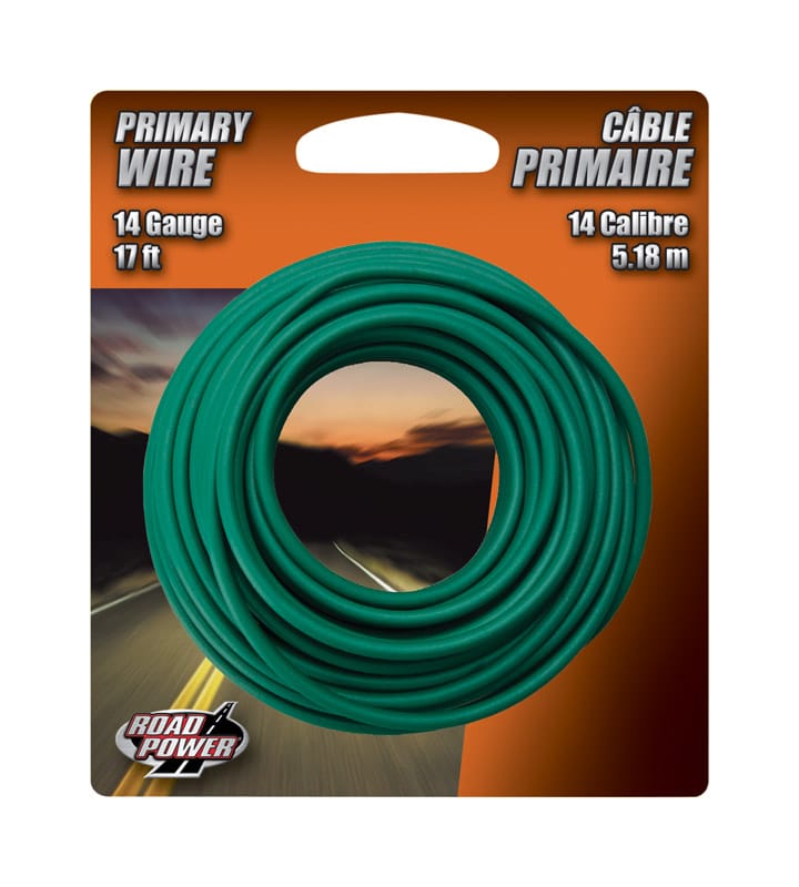 Coleman Cable 56421933 17 ft. 14 Ga. Primary Wire Green