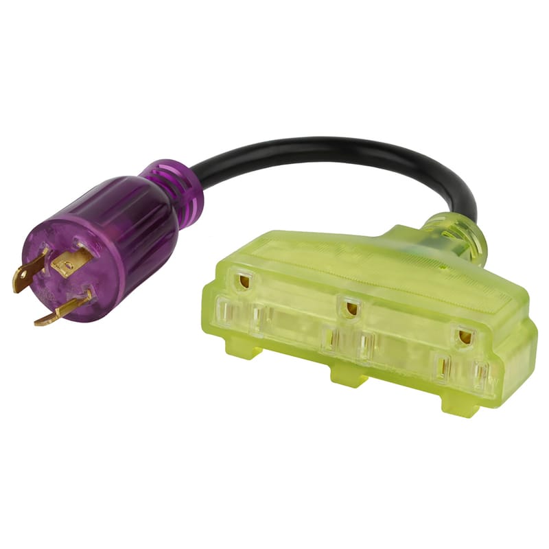 Reliance Controls AY2215T Color Connect 12/3 SJTW 120 V 12 in. L Splitter Cord