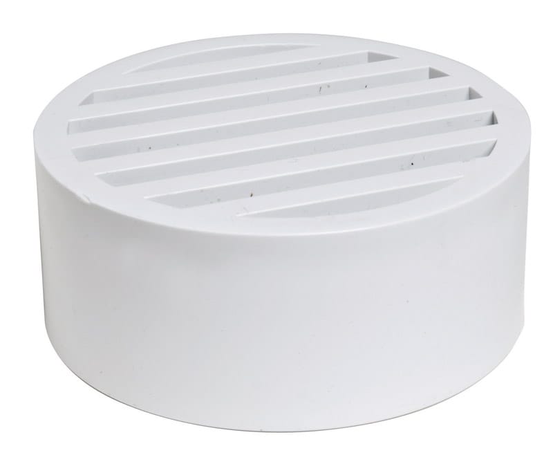 NDS 9P11 4 in. White Round PVC Drain Grate