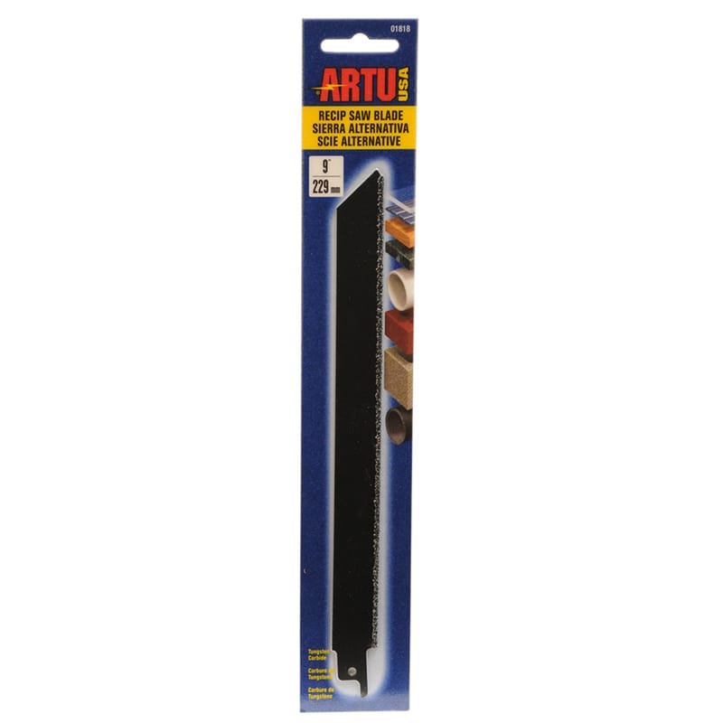 Artu 01818 9 in. Tungsten Carbide Reciprocating Saw Blade 1 pk