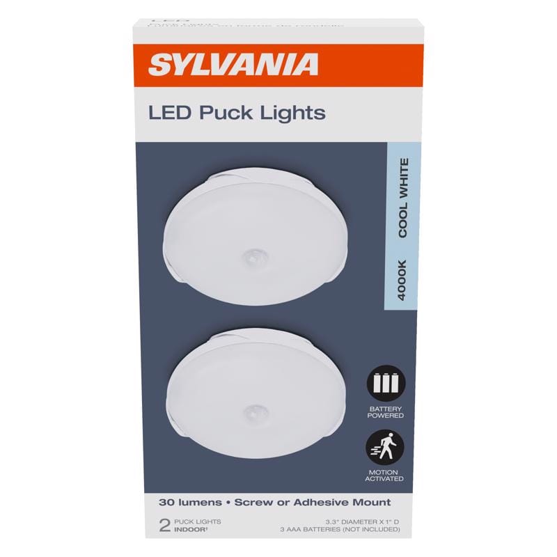 Sylvania 66941 Motion-Sensing Battery Powered LED White Slim Area Light