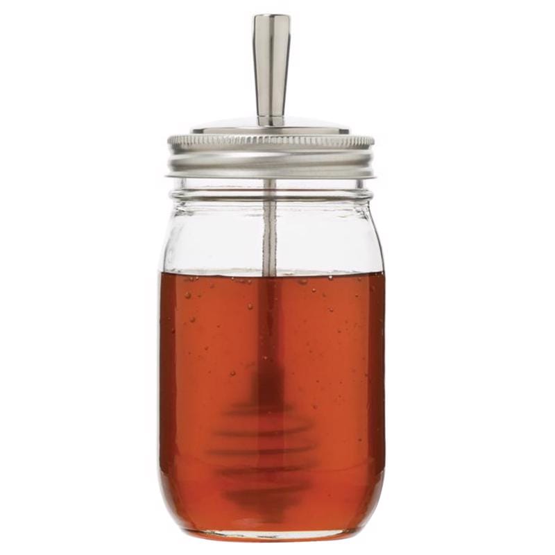 Jarware 82653 Regular Mouth Decorative Jar Lid Honey Dripper 1 pk