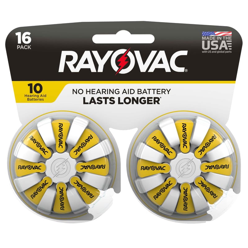 Rayovac 10-16 Zinc Air 10 1.45 V Battery 16 pk