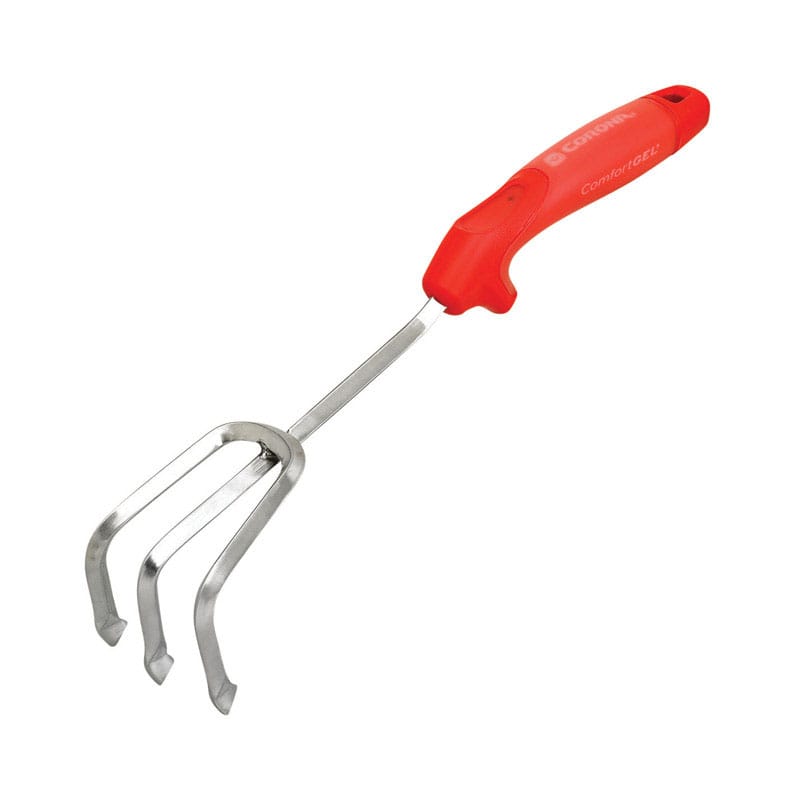 Corona CT 3334 ComfortGEL 3 Tine Stainless Steel Hand Cultivator 7 in. Rubber Handle