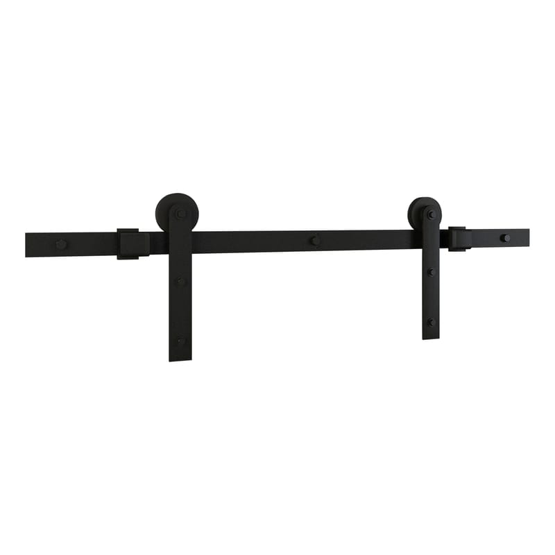 National Hardware N700-001 Builder 72 in. L Matte Black Steel Barn Door Hanger Kit 1 pc