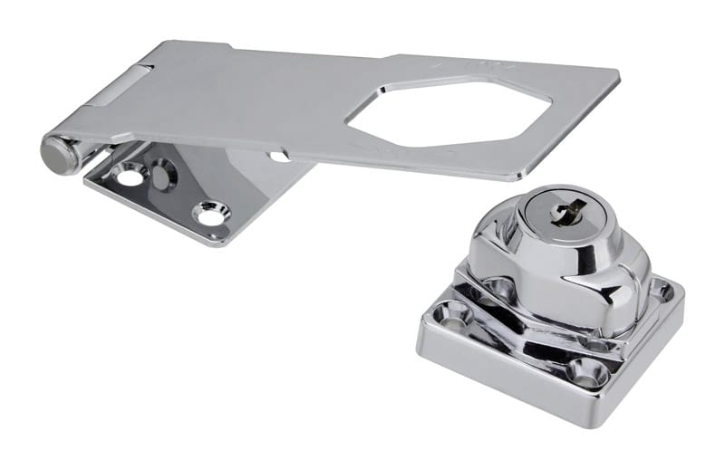 National Hardware N183-780 Chrome-Plated Die-cast Zinc/Steel 4-1/2 in. L Keyed Hasp Lock 1 pk