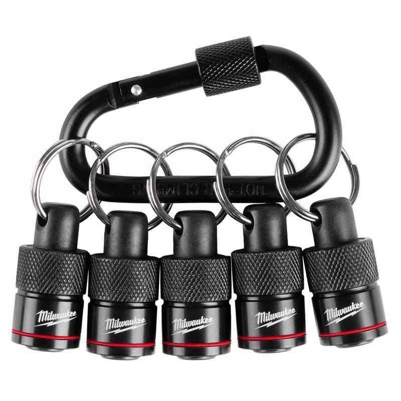 Milwaukee 48-32-4537 Hex Bit Holder with Carabiner Alloy Steel 5 pk
