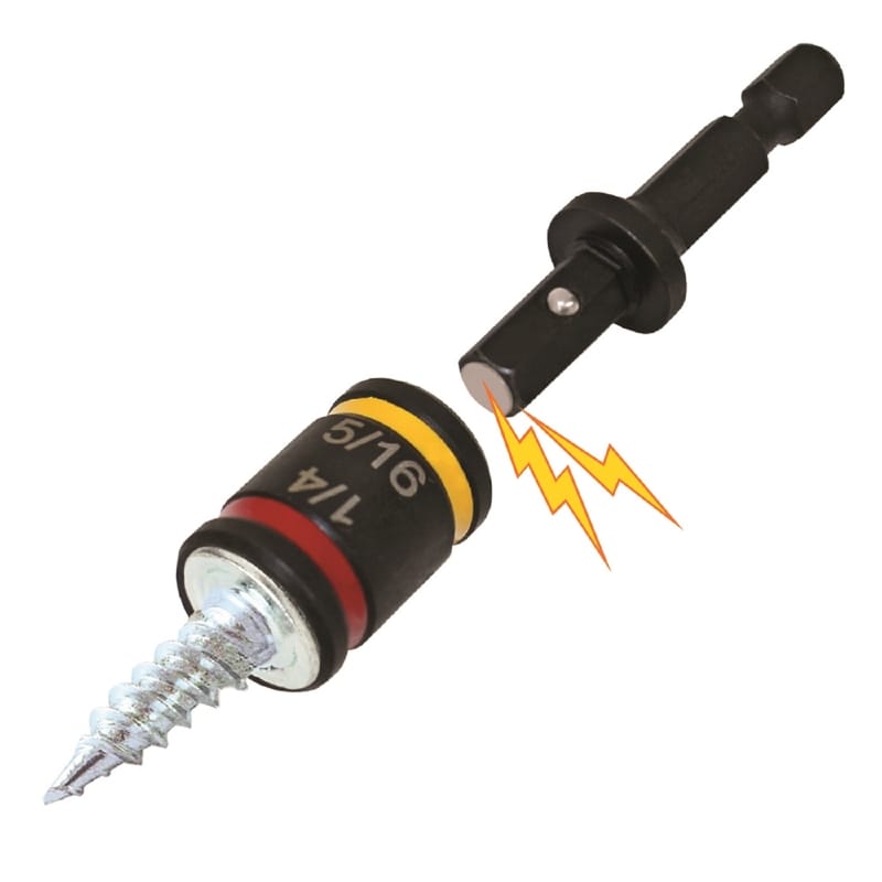Malco IMSHC C-RHEX 1/4 and 5/16 in. Reversible Magnetic Hex Nut Driver 2 in. L