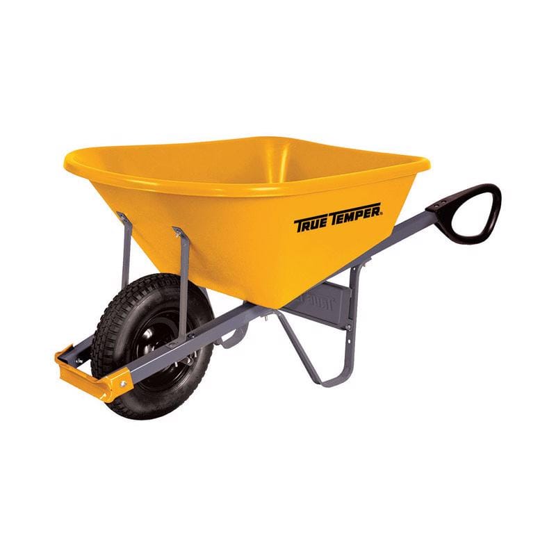 True Temper RP6TC14 Poly Residential Wheelbarrow 6 cu ft