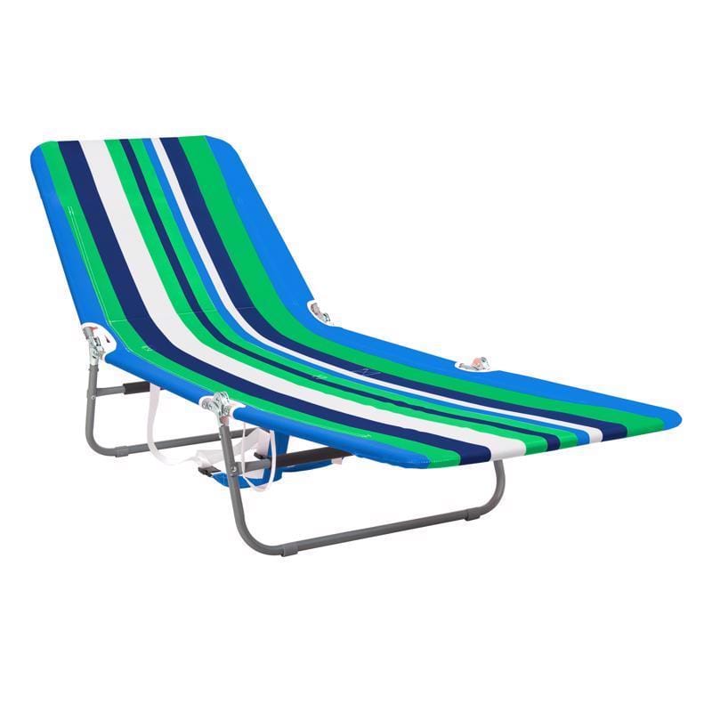 RIO Brands BPL-2520ABPK4 Silver Steel Frame Foldable Chaise Lounge Multicolored
