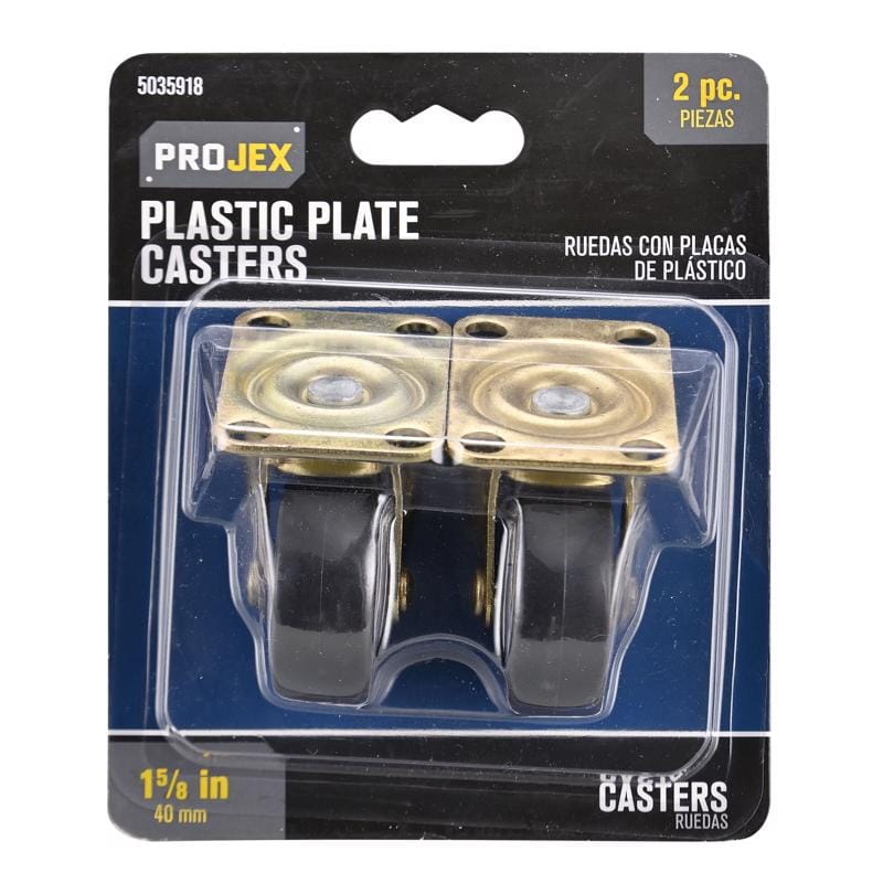 Projex 9558/ACE 1-5/8 in. D Plastic Caster 50 lb 2 pk