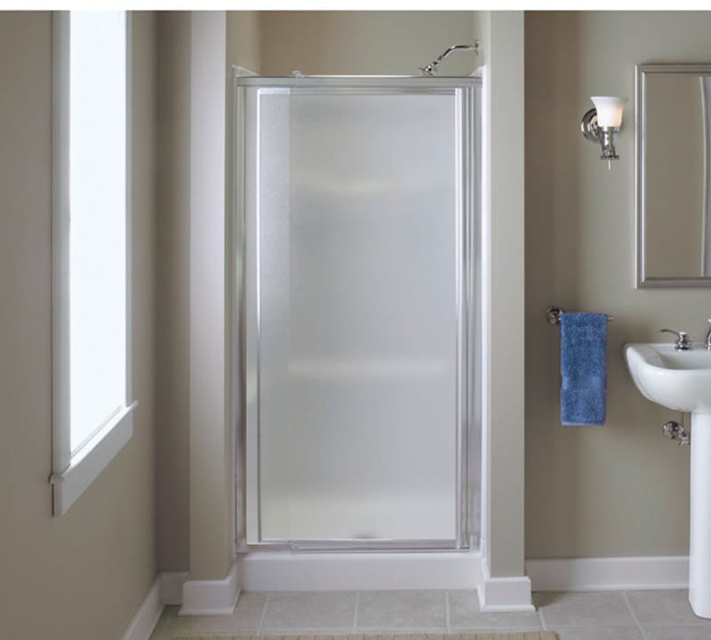 Vista Pivot 1500D-36S 65.5 in. H X 36 in. W Silver Silver Framed Shower Door