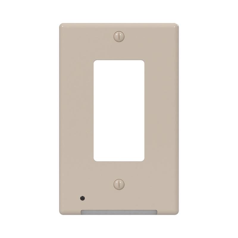 Westek LCR-CDDO-AL LumiCover Almond 1 gang Plastic Decorator Nightlight Wall Plate 1 pk
