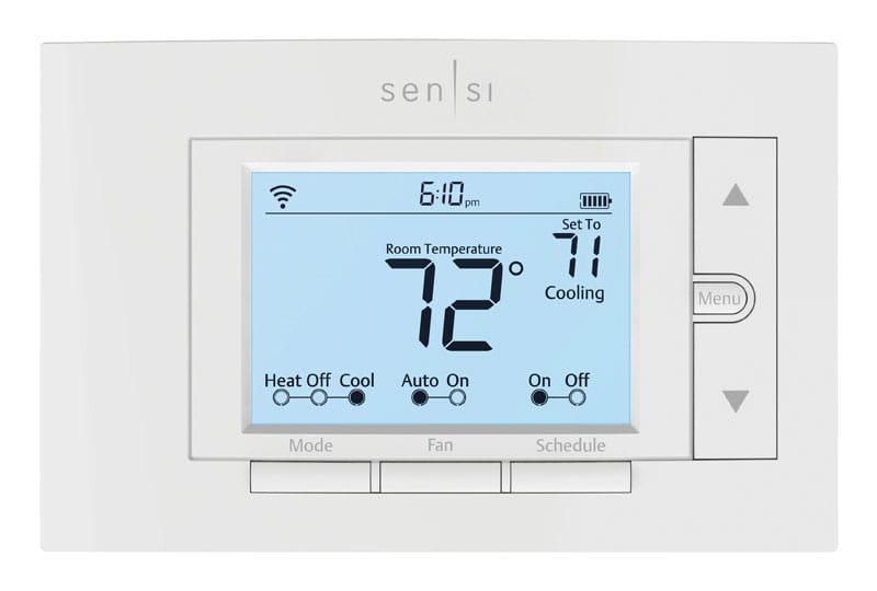 Sensi ST55 Sensi Built In WiFi Heating and Cooling Push Buttons Smart-Enabled Thermostat