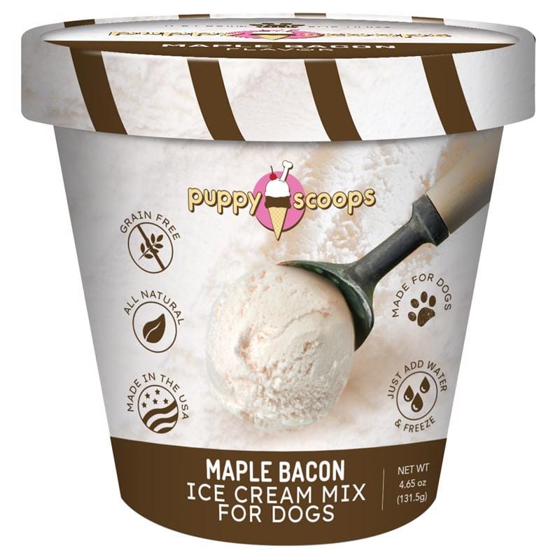 Puppy Scoops 641676992543 Ice Cream Mix Maple Bacon Grain Free Treats For Dogs 4.65 oz 1 pk