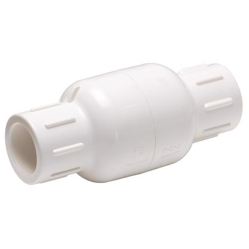 Homewerks VCKP40E5B 1 in. D X 1 in. D Solvent PVC Spring Loaded Check Valve
