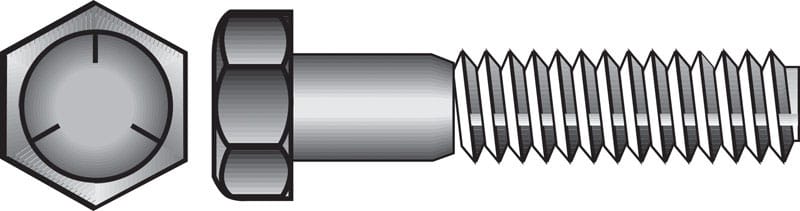 Hillman 200222 1/2 in. D X 1 in. L Heat Treated Zinc Steel Hex Head Cap Screw 50 pk