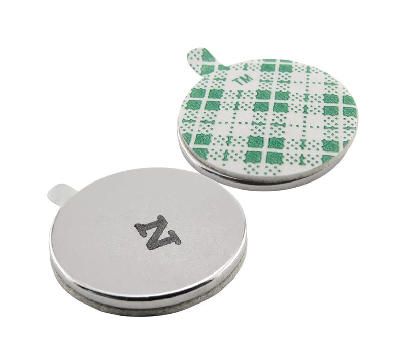 Magnet Source 07528 0.75 in. L X 0.75 in. W Silver Disc Magnets with Adhesive 3.91 lb. pull 5 pc