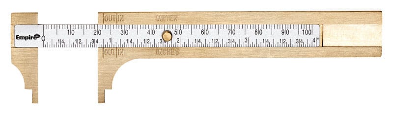 Empire 2783 4-7/8 in. L X 11/16 in. W Pocket Caliper 4 in. White 1 pc