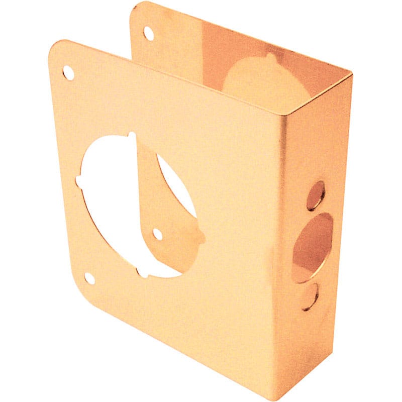 Prime-Line U 9555 4.5 in. H X 3.875 in. L Brass-Plated Brass Door Reinforcer