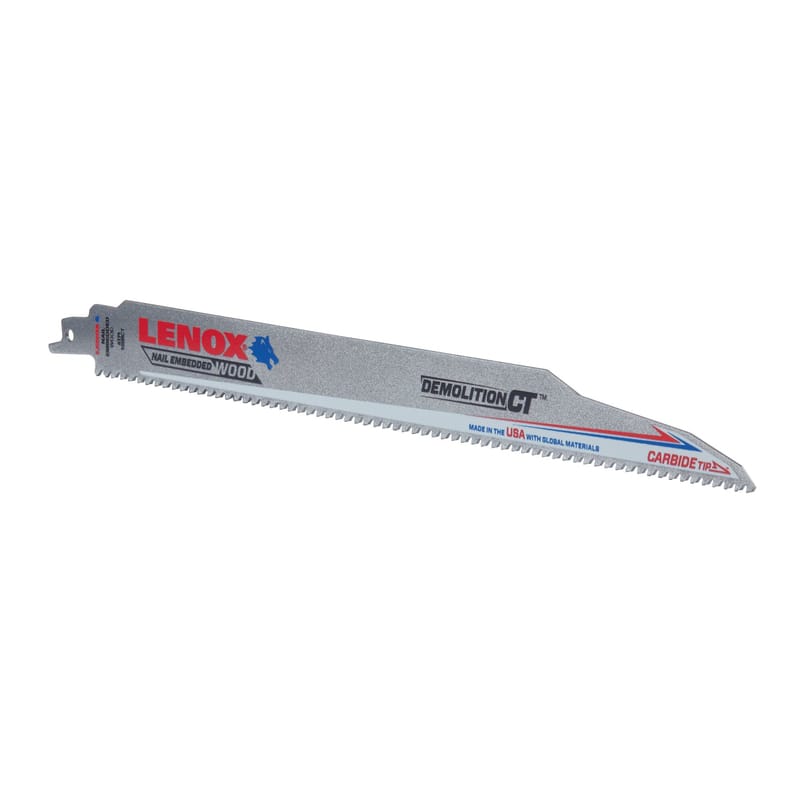 Lenox 1832146 Demolition CT 12 in. Carbide Tipped Reciprocating Saw Blade 6 TPI 1 pc