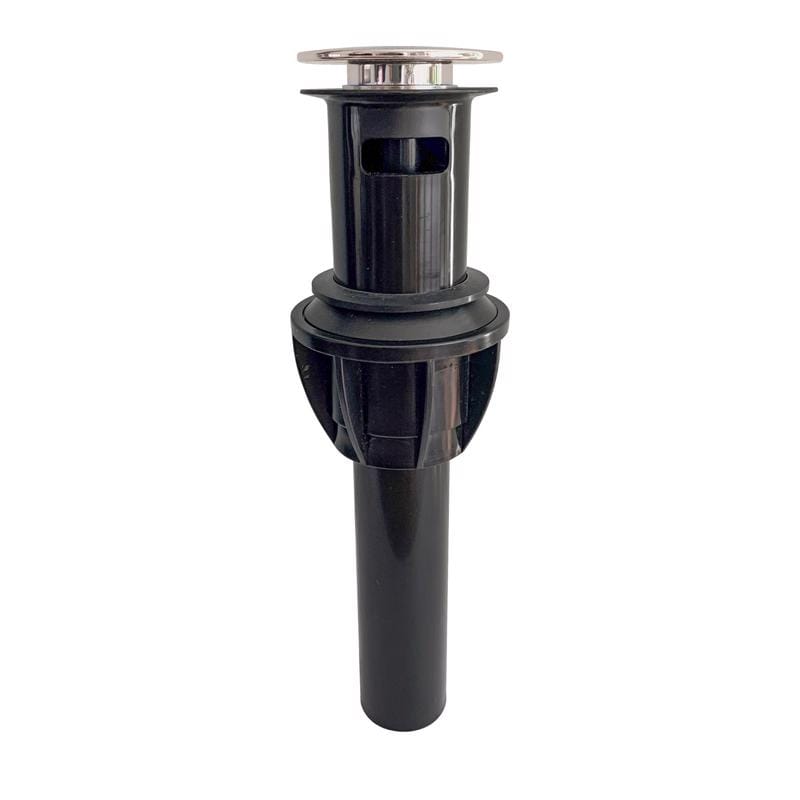 Keeney K820-72BN 1-1/4 in. Brushed Nickel Plastic Push Button Drain with Overflow
