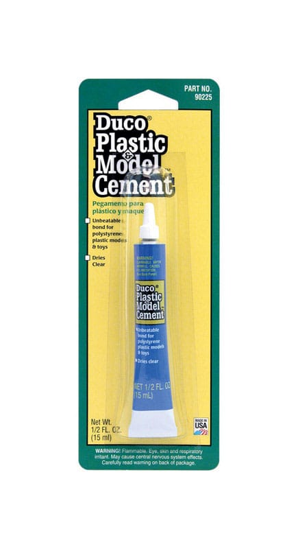Duco 90225 Medium Strength Polyurethane Clear Plastic Model Cement 0.5 oz