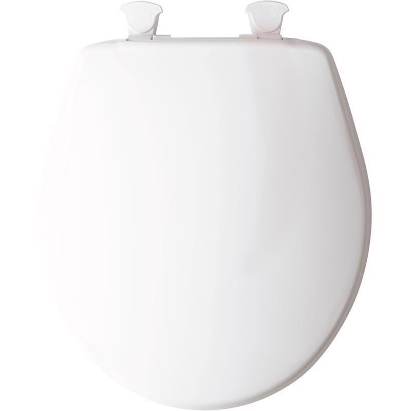 Mayfair BY Bemis 88ECA 000 Round White Plastic Toilet Seat