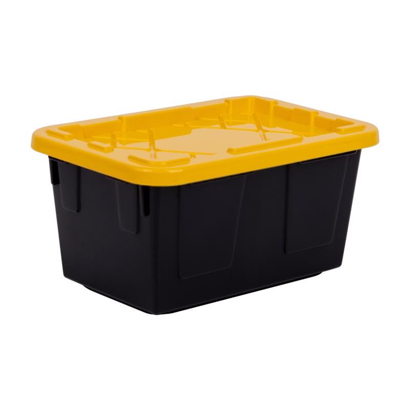 Greenmade 844916 0.09 gal Black/Yellow Mini Tote 2.4 in. H X 3.3 in. W X 4.8 in. D Stackable