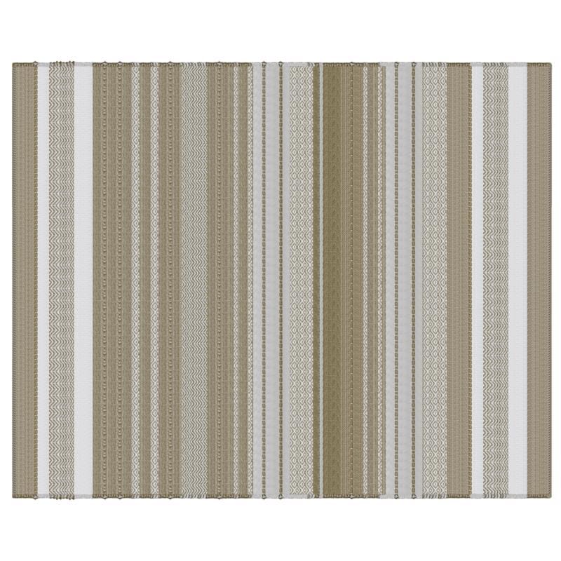 Vivsun Rugs RGS102307 96 in. W X 120 in. L Brown Stripe Polyester Accent Rug