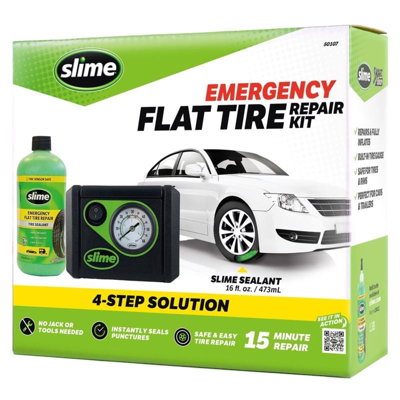 Slime 50107 Smart Spair Flat Tire Repair For Standard Cars