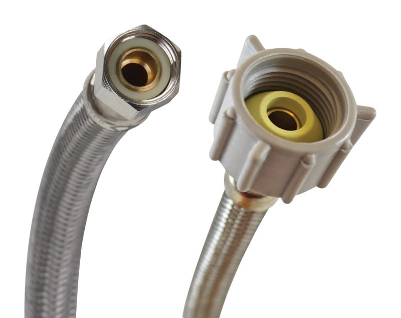 Fluidmaster B1T12 3/8 in. Compression X 7/8 in. D Ballcock 12 in. Braided Stainless Steel Supply Line