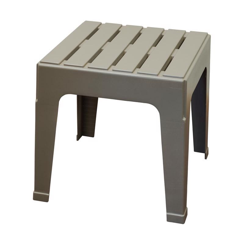 Adams MFG 258364 Adams Big Easy Gray Square Resin Stackable Side Table