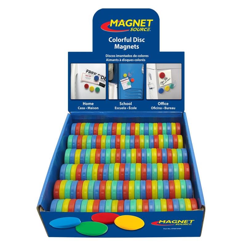 Magnet Source 07791X144DSP 1.25 in. L X 0.25 in. W Assorted Disc Magnets 0.5 lb. pull 1 pk