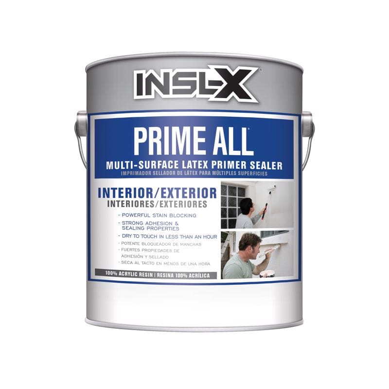 Insl-X AP1000099-01 Prime All White Flat Water-Based Acrylic Latex Primer 1 gal