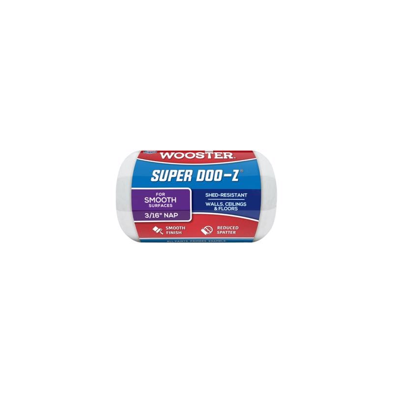 Wooster R205-4 Super Doo-Z Fabric 4 in. W X 3/8 in. Regular Paint Roller Cover 1 pk