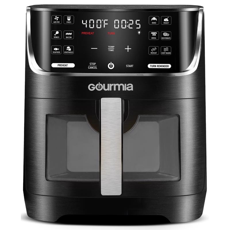 Gourmia GAF824 Black/Silver 8 qt Programmable Digital Air Fryer