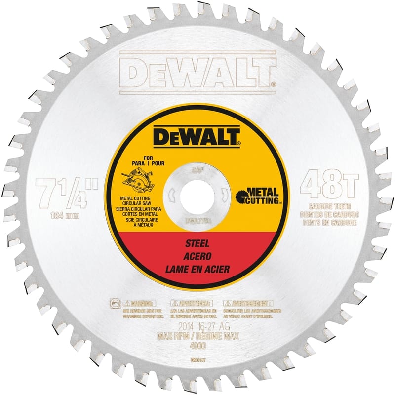 Dewalt DWA7766 7-1/4 in. D X 5/8 in. Ferrous Metal Cutting Carbide Circular Saw Blade 48 teeth 1 pc