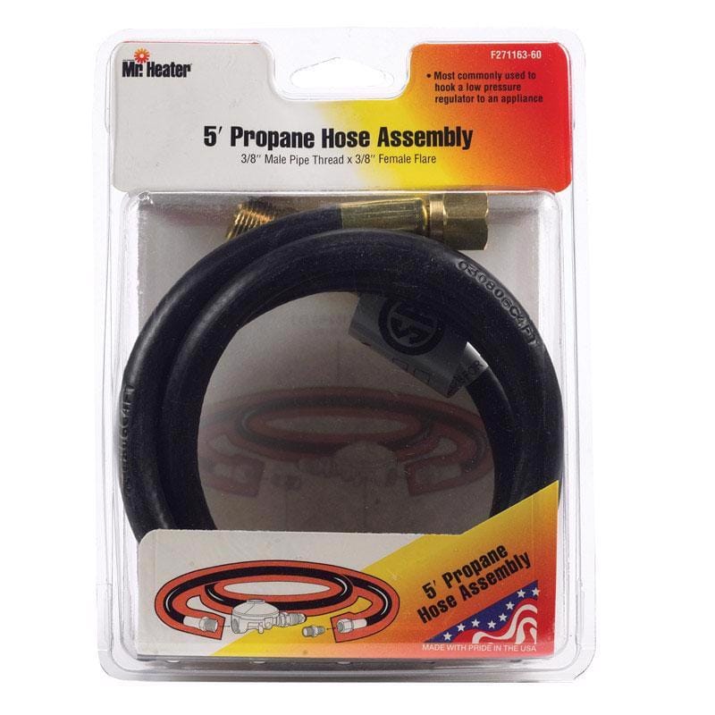 MR. Heater F271163-60 3/8 MPT in. D X 3/8 FF in. D X 5 ft. L Brass/Plastic LP Hose Assembly