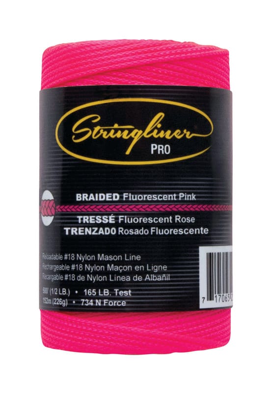 Stringliner 35462 Pink Braided Chalk Line Refill 500 ft. Pink