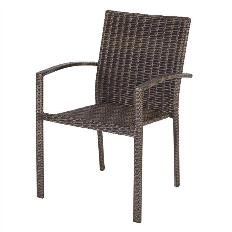 Living Accents HKVS936D Brown Steel Frame Woven Chair Brown