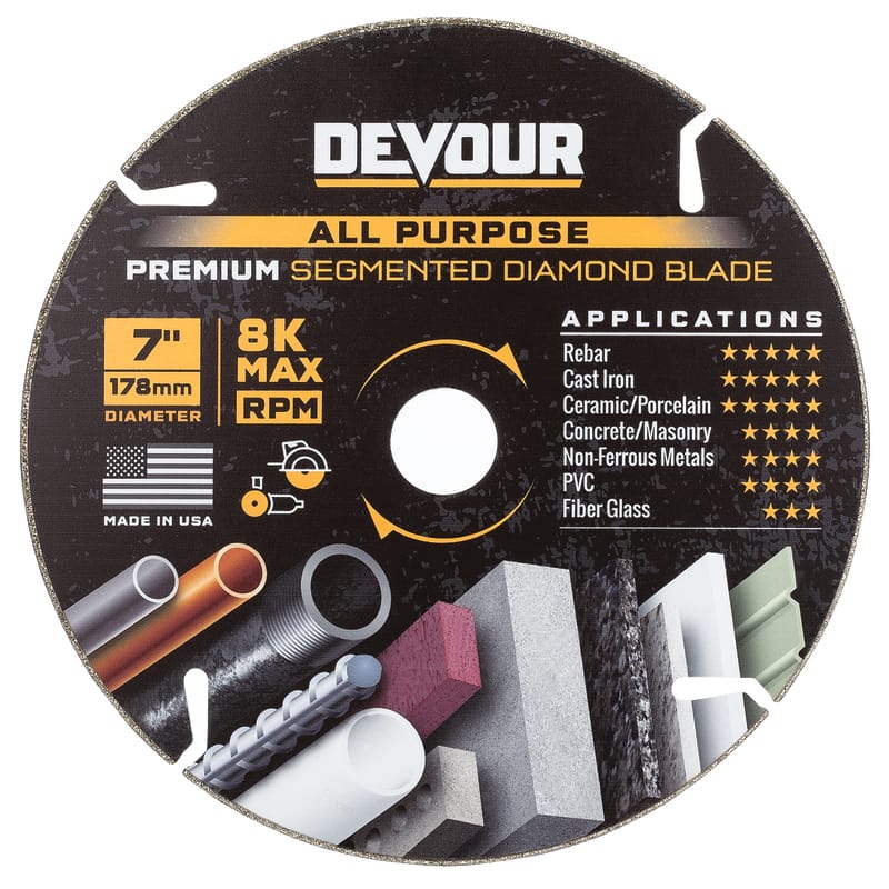 Nutek NT070AP DEVOUR 7 in. D Diamond Segmented Cutting Wheel