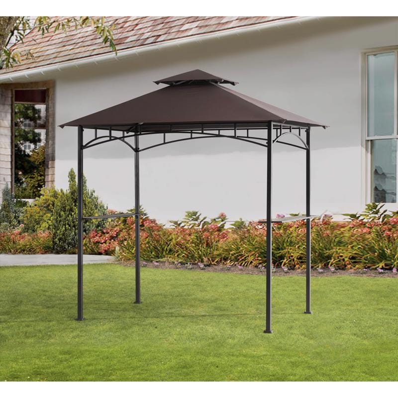 Living Accents A103001102 Fabric Soft Top Grill Gazebo 8 ft. H X 5 ft. W