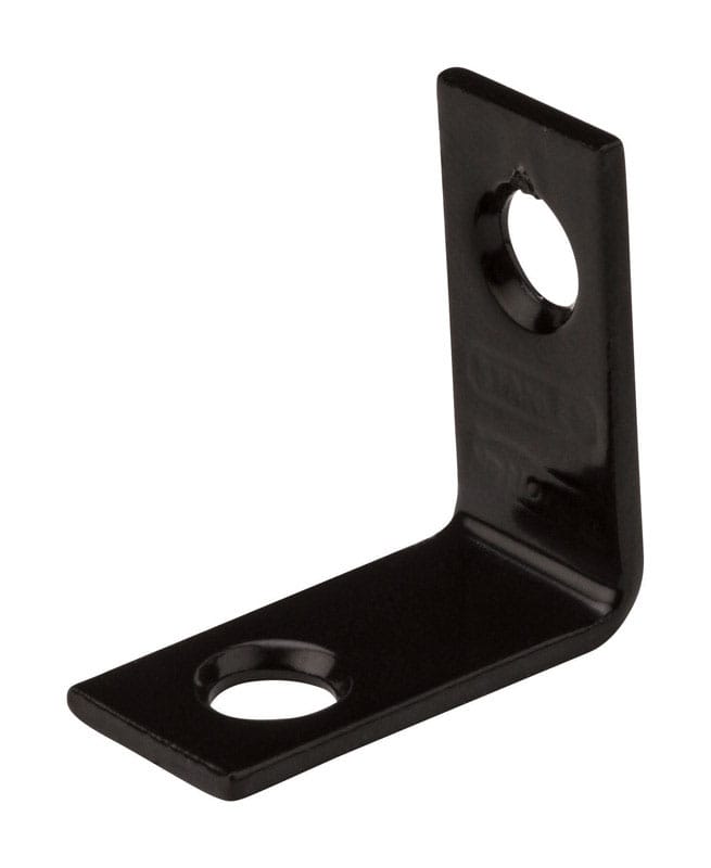 National Hardware N266-479 1 in. H X 1/2 in. W X 0.07 in. D Black Steel Inside Corner Brace